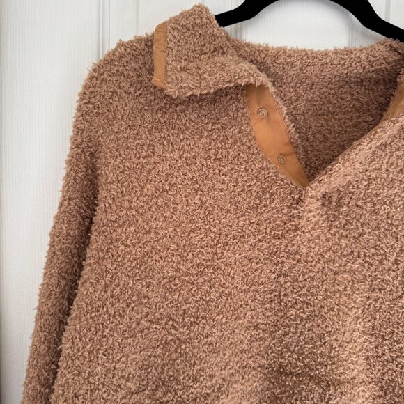 NWOT, Skims Cozy Knit Pullover Sweater, Camel (Nutmeg Brown Color), Size S/M - Picture 4 of 16
